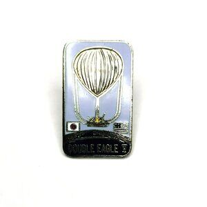 Vintage Double Eagle V 1981 1st Transpacific Balloon Flight Enamel Lapel Pin